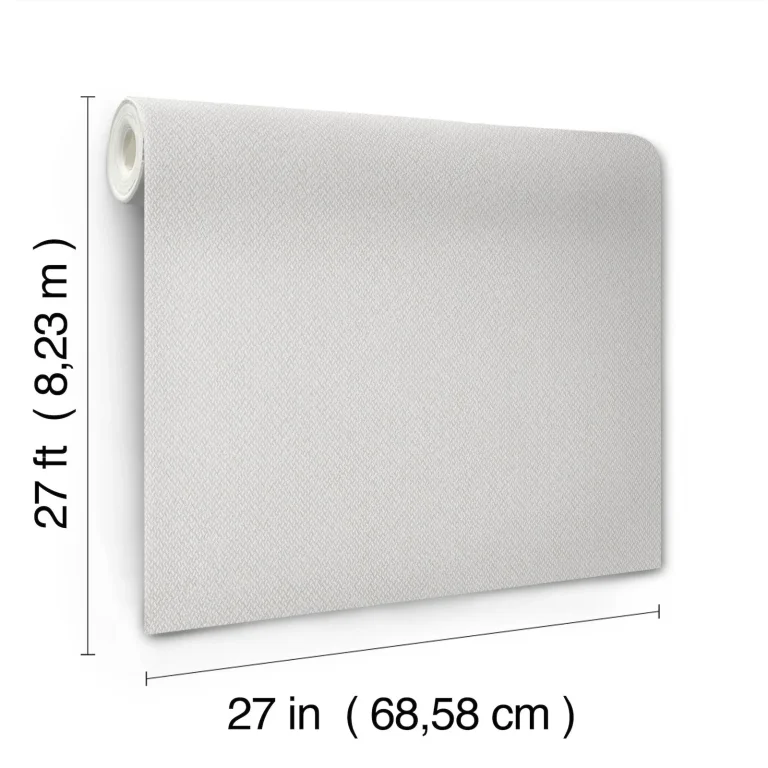 Tisket A Tasket Basketweave Wallpaper - Light Grey