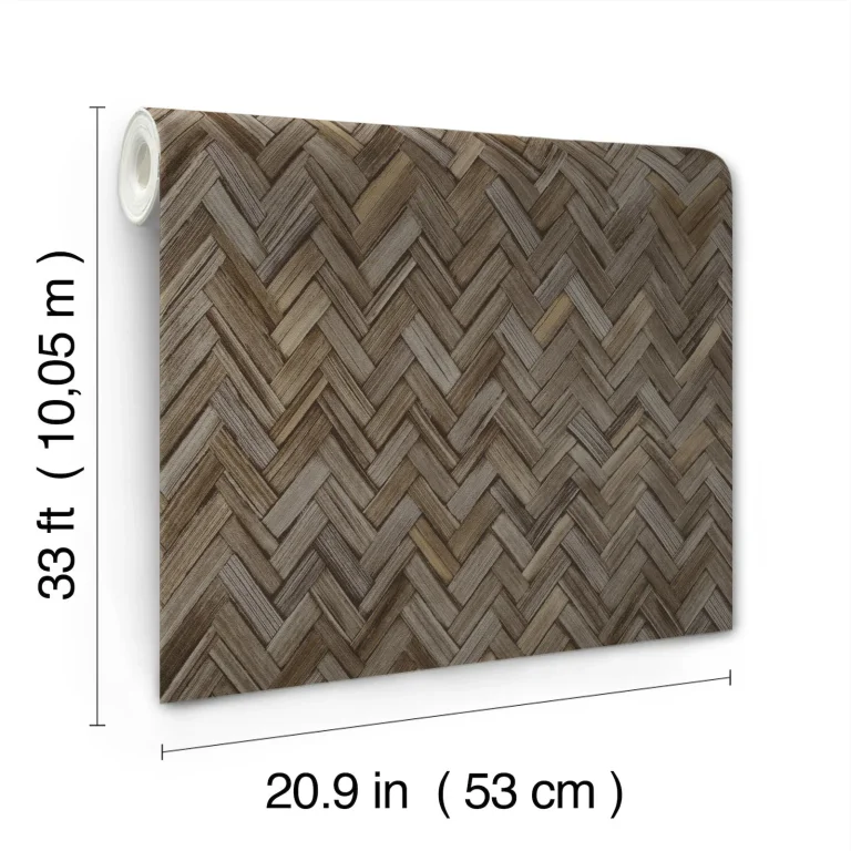 Ellery Herringbone Wallpaper - Charcoal — Ảnh 4