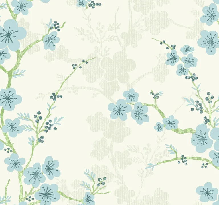 Nicolette Floral Trail Wallpaper - Light Blue — Ảnh 4