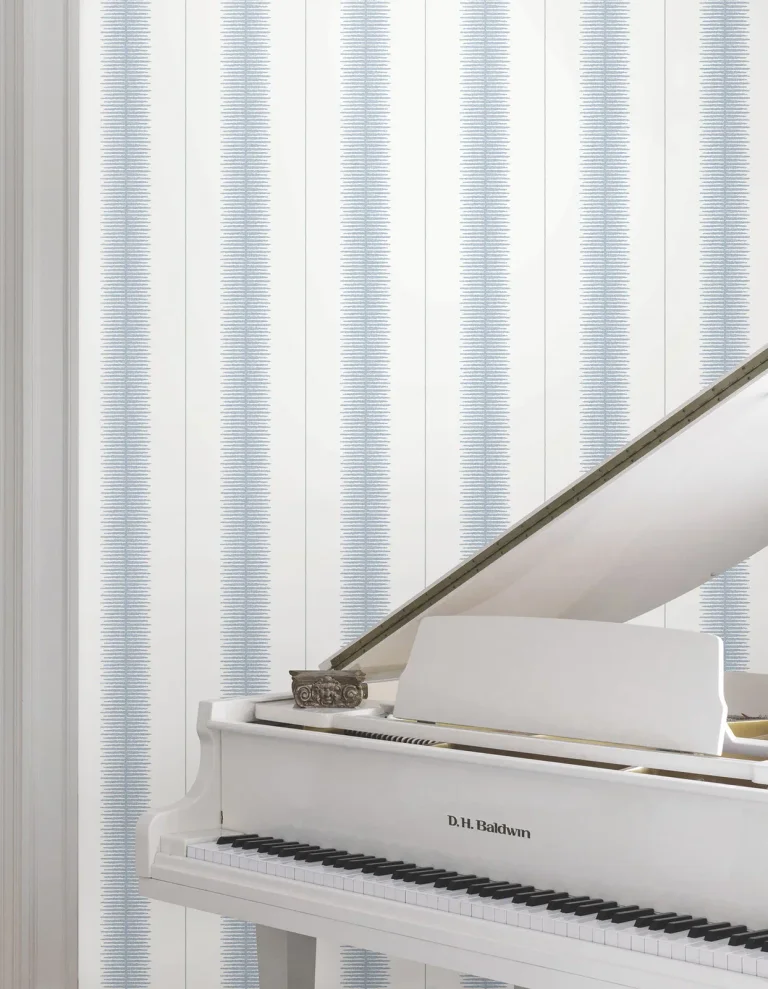 Ronald Redding Tandem Stripe Wallpaper - Blue — Ảnh 2