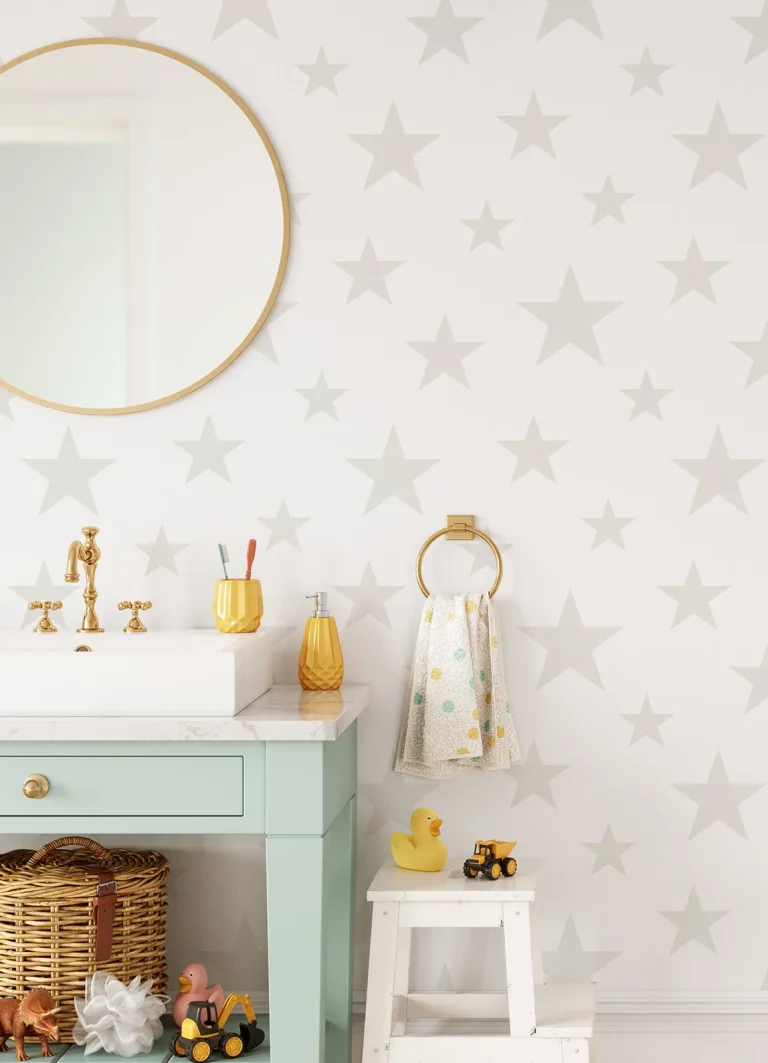 Chesapeake Amira Stars Wallpaper - Cream