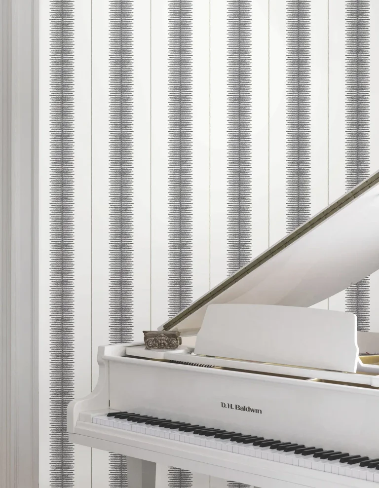 Ronald Redding Tandem Stripe Wallpaper - Black — Ảnh 6