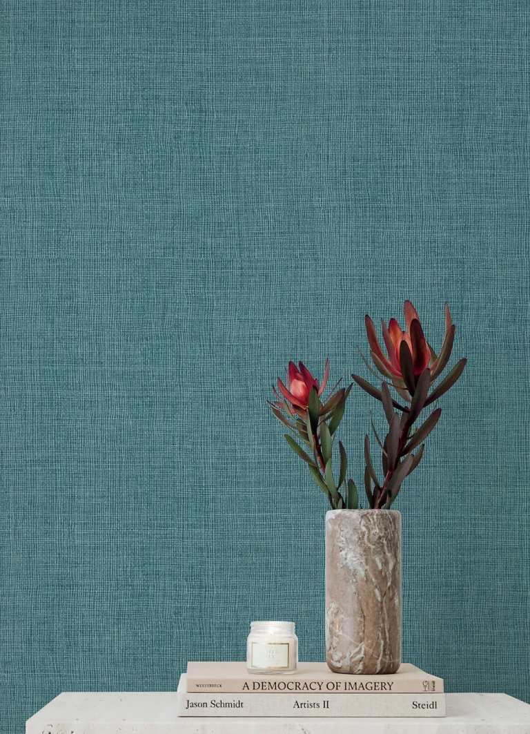Alba Open Weave Wallpaper - Turquoise — Ảnh 4