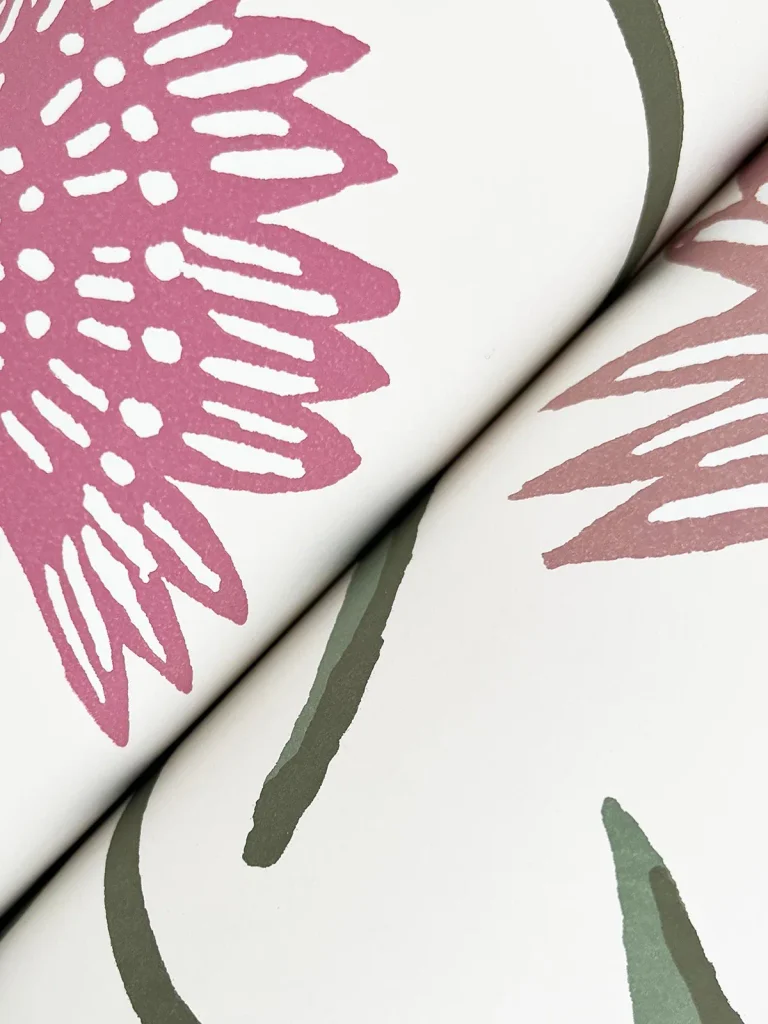 Rifle Paper Co. Aster Wallpaper - Linen & Rose — Ảnh 7