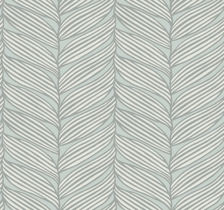 Luminous Leaves Wallpaper - Spa/Silver — Ảnh 2