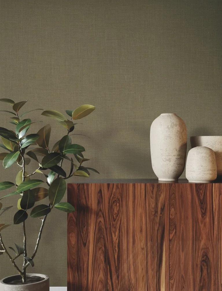 Ronald Redding Jute Weave Wallpaper - Moss — Ảnh 3