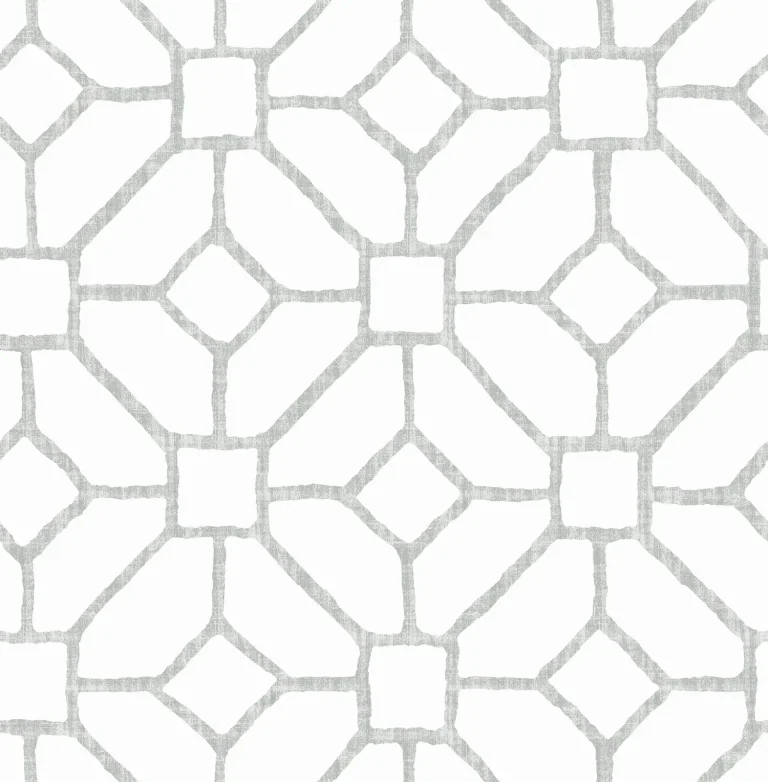 Addis Trellis Wallpaper - Grey — Image 2