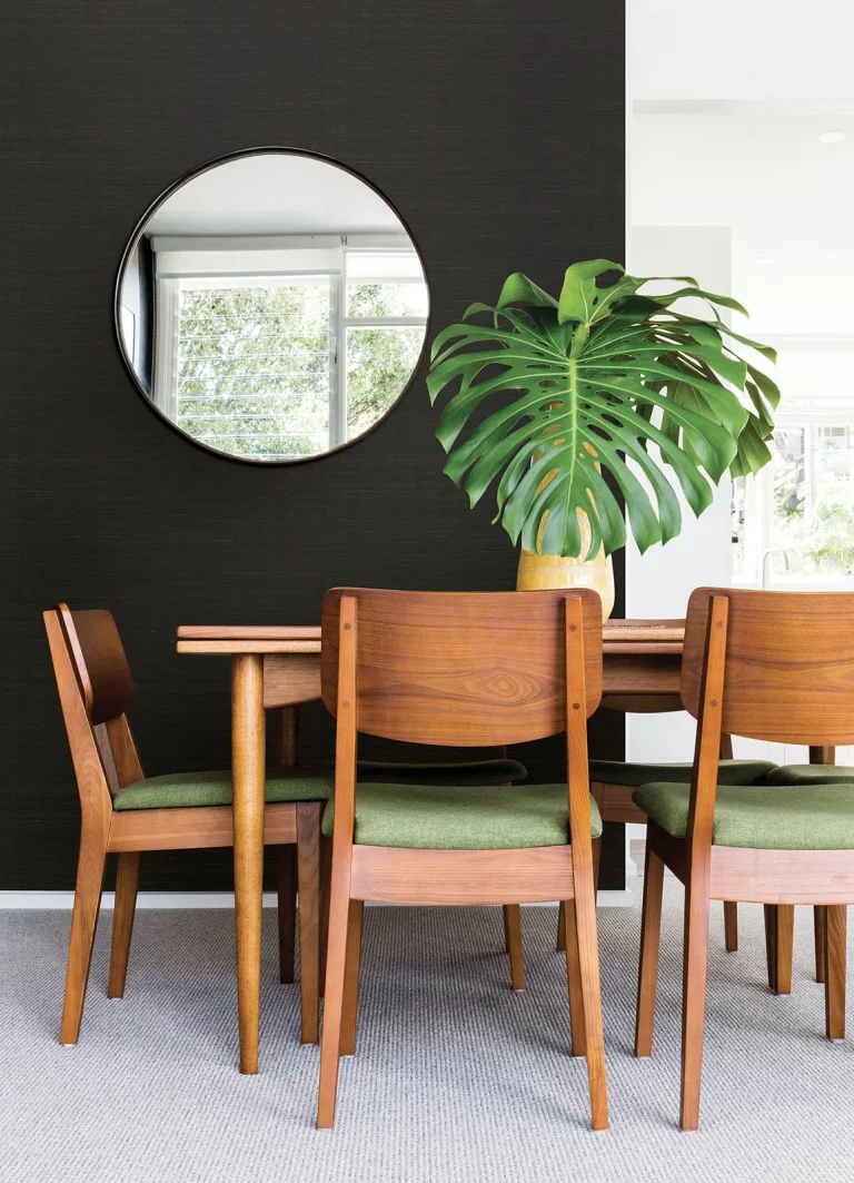 Colcord Sisal Grasscloth Wallpaper - Black — Ảnh 2