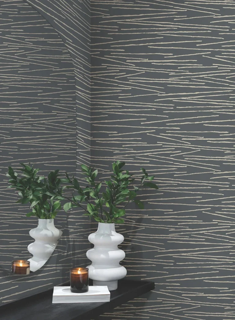 Candice Olson Line Horizon Wallpaper - Charcoal — Ảnh 7