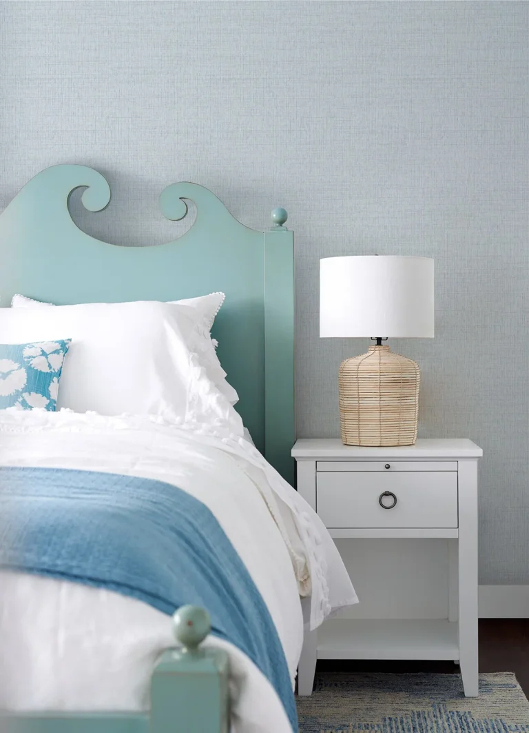 Chesapeake Solitude Distressed Texture Wallpaper - Light Blue — Image 3