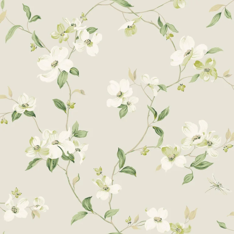 Dogwood Wallpaper - Light Grey — Ảnh 4