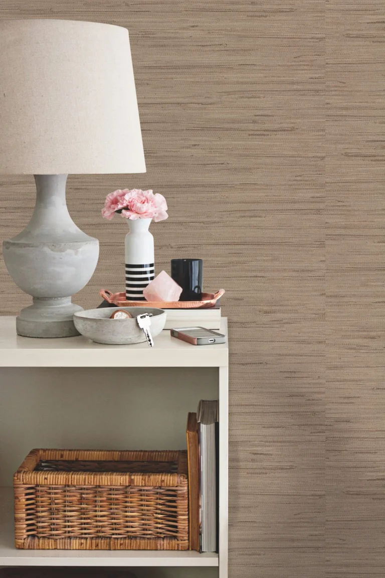 Lustrous Grasscloth Wallpaper - Straw — Ảnh 2