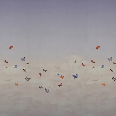 Digital Murals Butterfly Sky