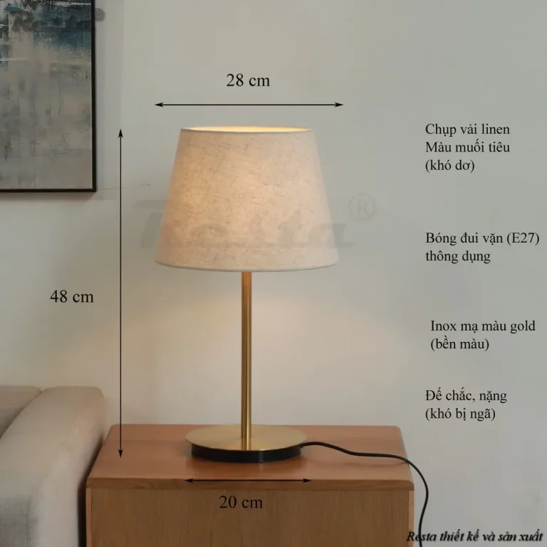 Đèn bàn Resta 15 - Màu đỏ — Image 3