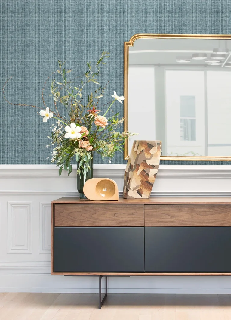 Kantera Fabric Texture Wallpaper - Blue — Ảnh 4