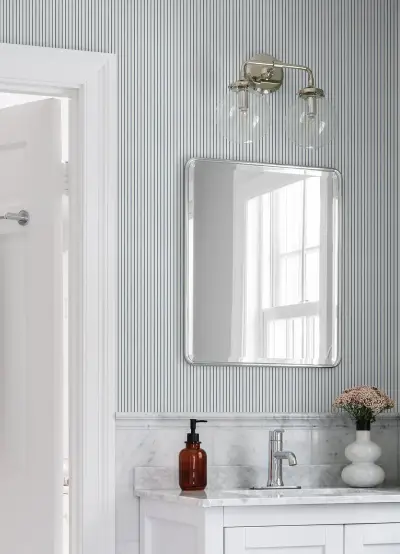 Oliver Simple Stripe Wallpaper - Navy