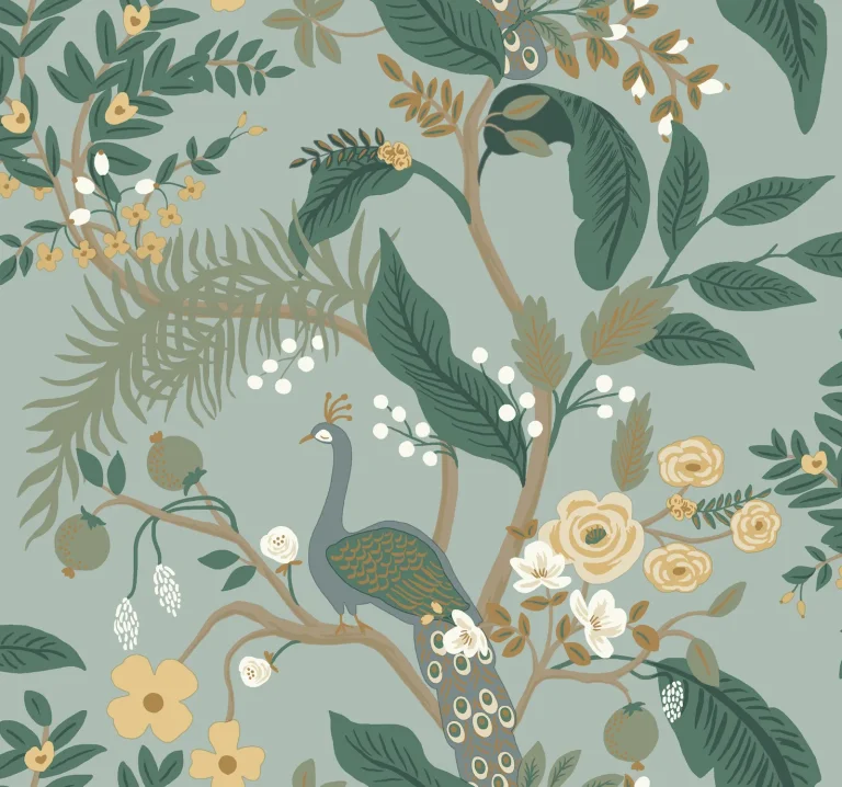 Rifle Paper Co. Peacock Wallpaper - Slate — Ảnh 2