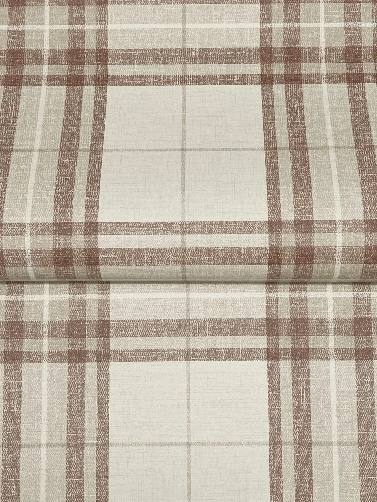 Chesapeake Cabin Check Plaid Wallpaper - Rust — Ảnh 4