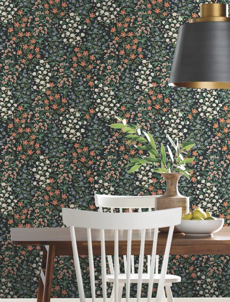Rifle Paper Co. Wildwood Garden Wallpaper - Black — Ảnh 2