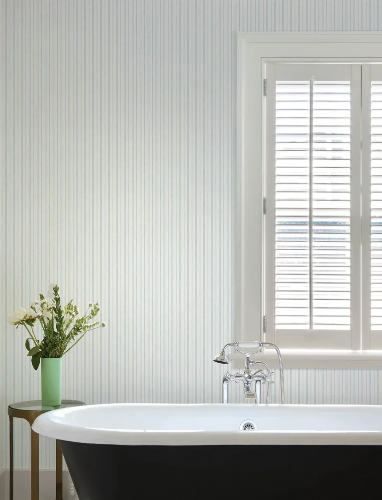 Chesapeake Harville Double Stripe Wallpaper - Light Blue — Ảnh 5