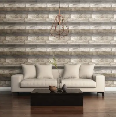 Porter Weathered Plank Wallpaper - Brown
