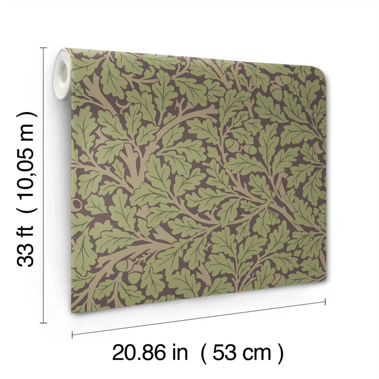 Oak Tree Leaf Wallpaper - Plum