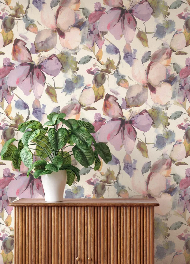 Liliana Floral Wallpaper - Plum — Ảnh 2