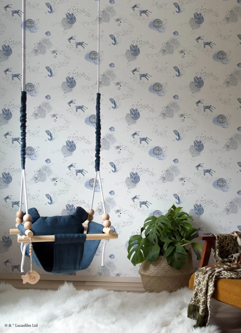 Star Wars Classic STAR WARS Good Night Galaxy Peel and Stick Wallpaper - Blue — Ảnh 4