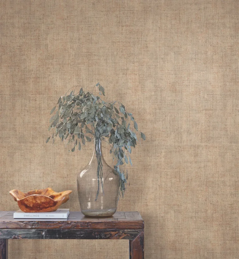 Alma Faux Weave Wallpaper - Clay — Ảnh 2