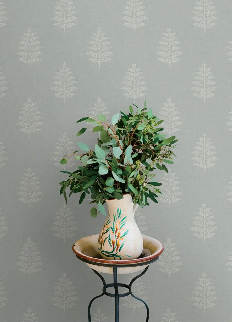 Chesapeake Frond Leaf Wallpaper - Light Blue — Ảnh 3