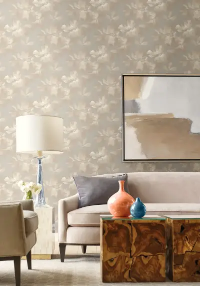 Candice Olson Midnight Blooms Peel and Stick Wallpaper - Neutral