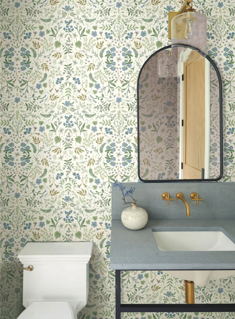 Rifle Paper Co. Wildwood Wallpaper - Blue & Green — Ảnh 4