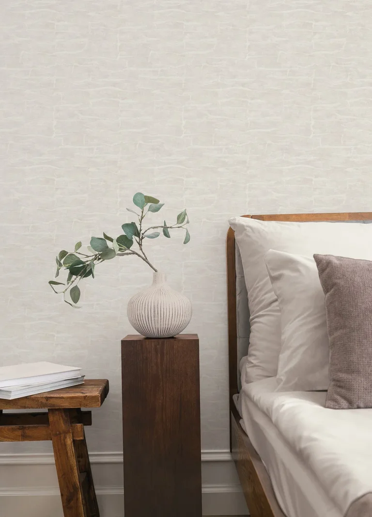 Sculpted Burlap Textured Wallpaper - Cream — Ảnh 3