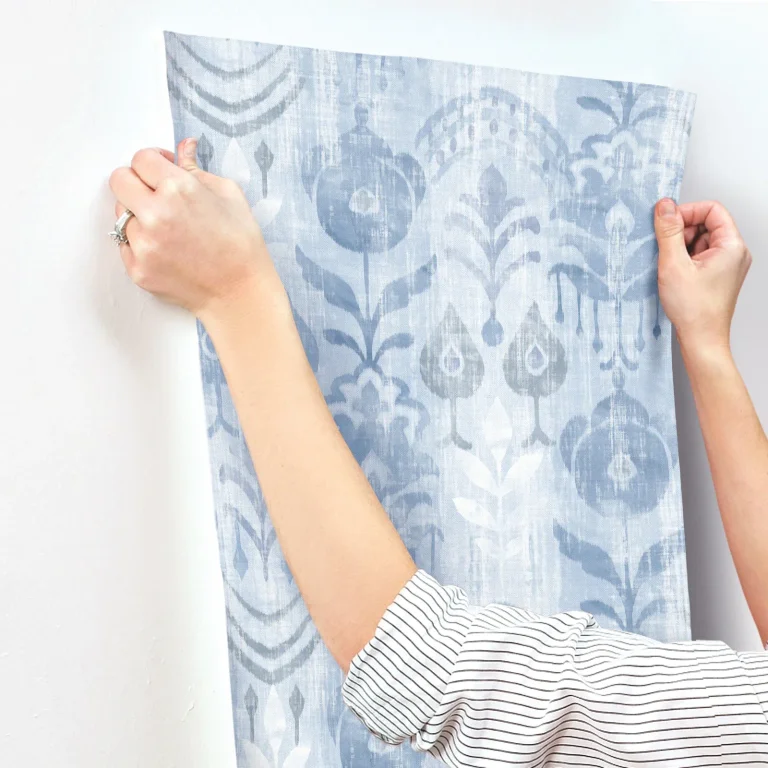 Pavord Floral Shibori Wallpaper - Blue — Image 6
