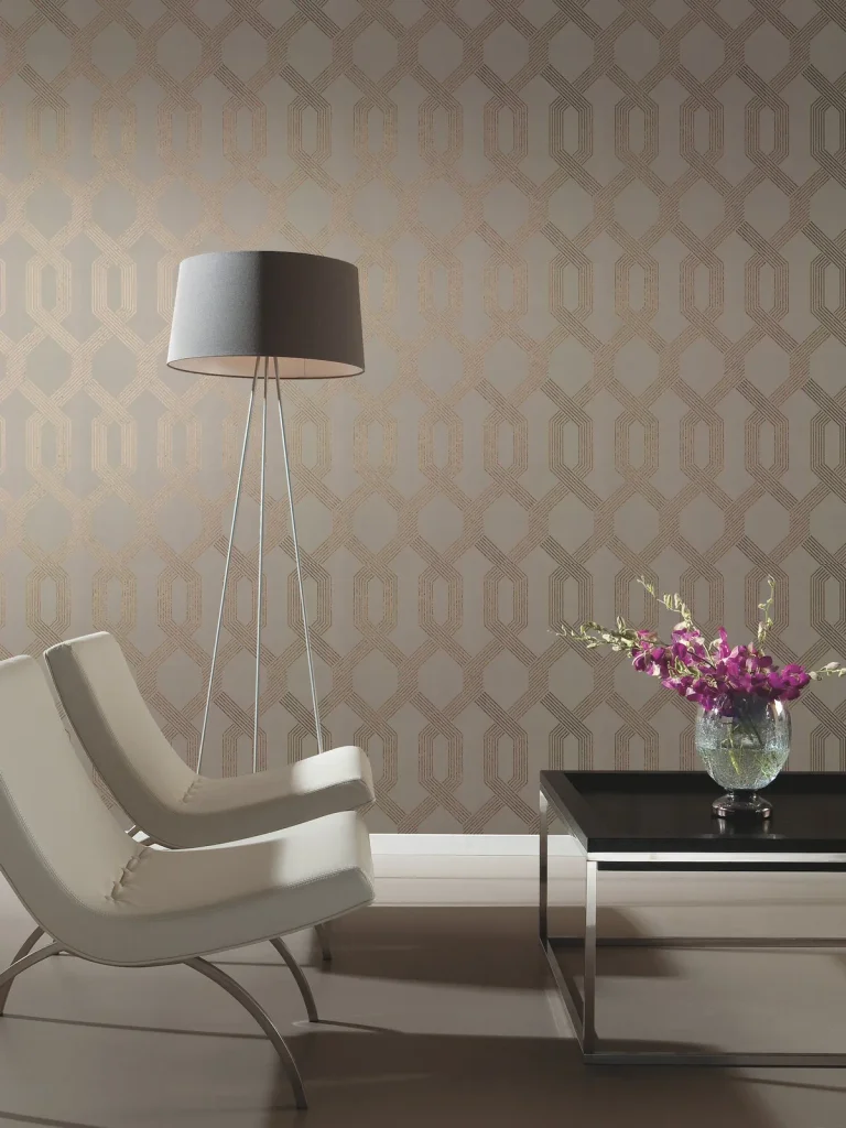 Viva Lounge Wallpaper - Beige/Gold — Ảnh 2