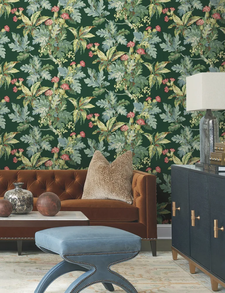 Ronald Redding Briarwood Wallpaper - Green