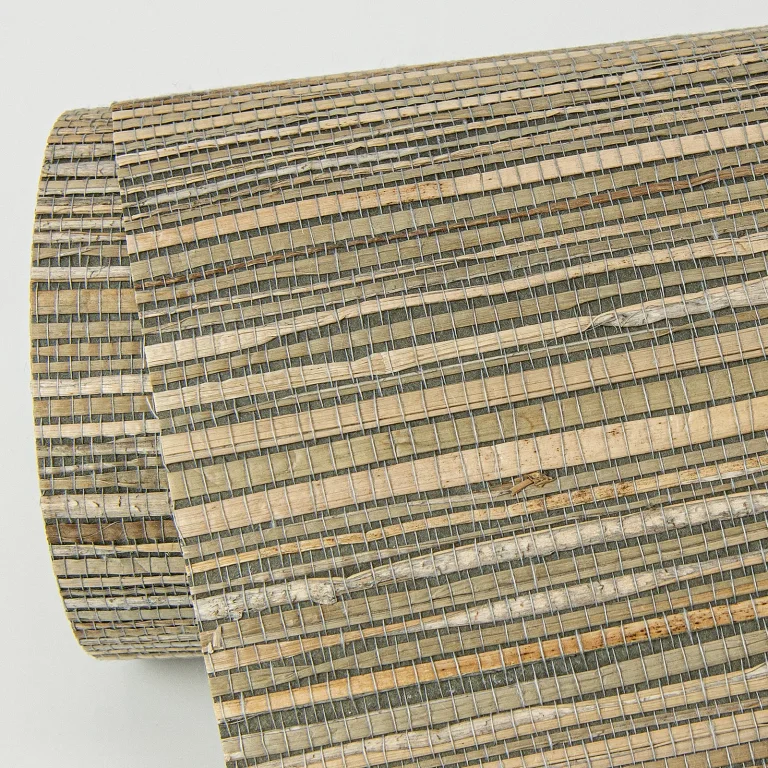 Shuang Handmade Grasscloth Wallpaper - Olive — Ảnh 3