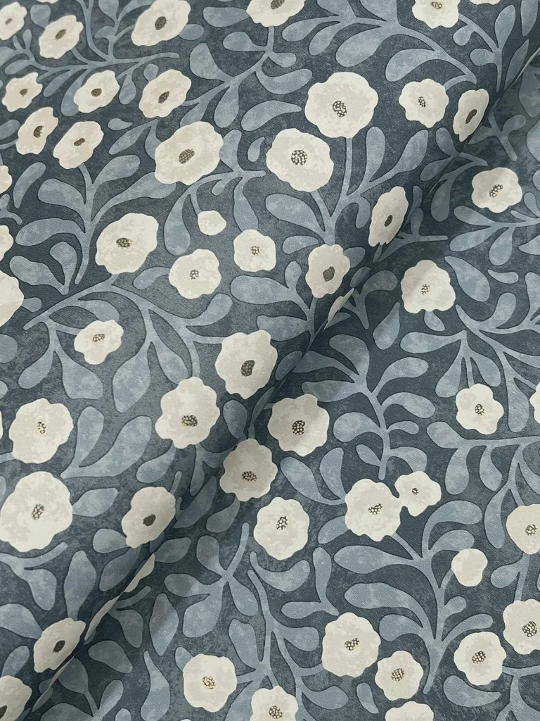 Chesapeake Poppy Trail Floral Wallpaper - Dark Blue — Ảnh 2