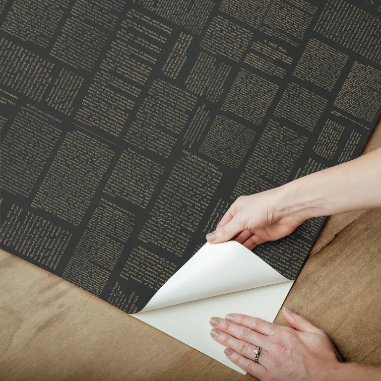 Magnolia Home Crafted Editorial Wallpaper - Black/Metallic Gold — Ảnh 8