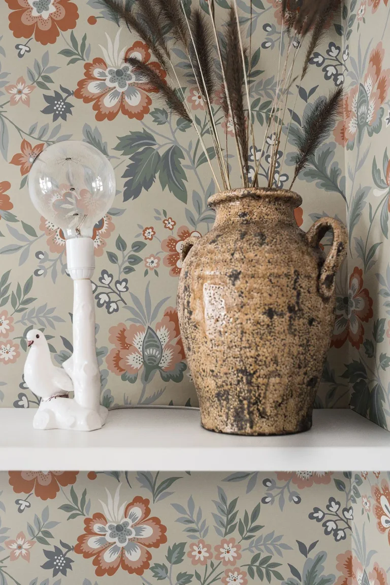 Athena Floral Wallpaper - Beige — Ảnh 2