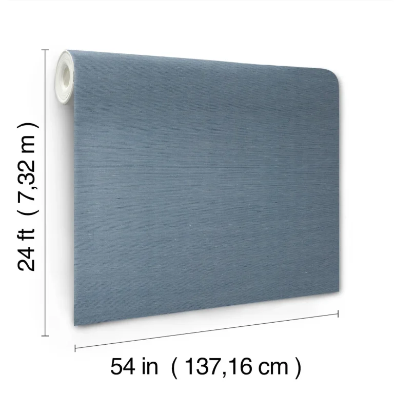 Ronald Redding Linen Levels Wallpaper - Indigo