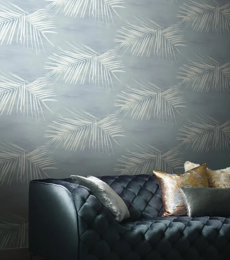 Endless Summer Peel and Stick Wallpaper - Blue/Gold — Image 2