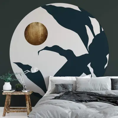 In The Jungle - Wall Mural 5556 - Round - 144cm diameter