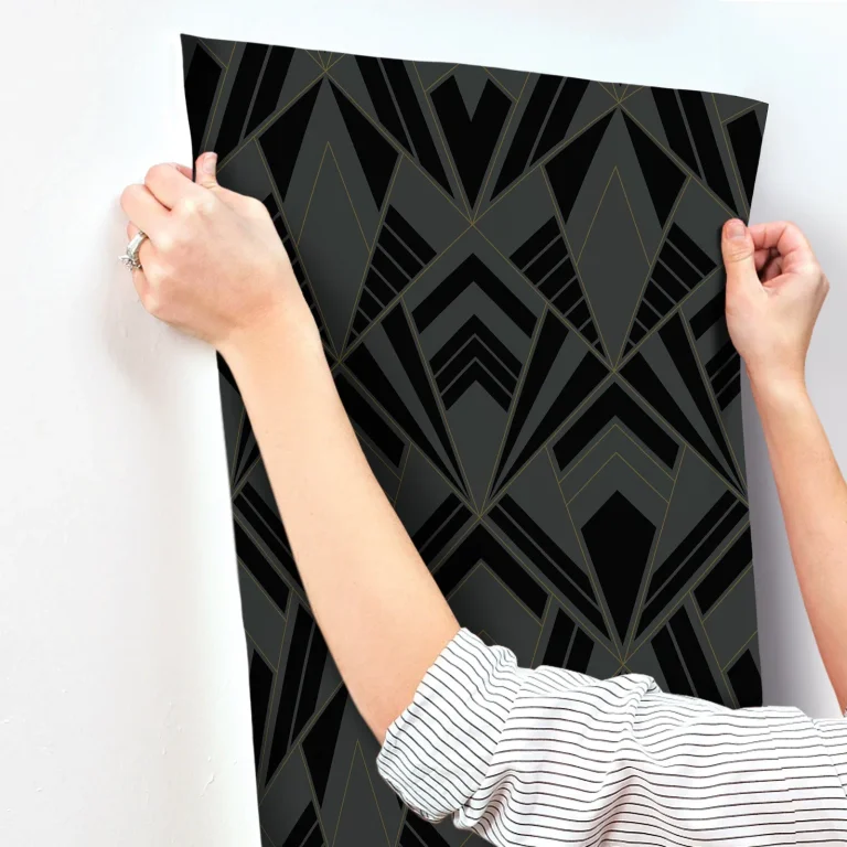 Allenby Flocked Wallpaper - Black — Ảnh 7