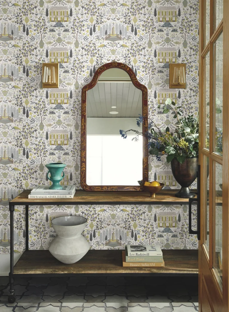 Rifle Paper Co. Camont Wallpaper - Linen & Gold — Ảnh 3