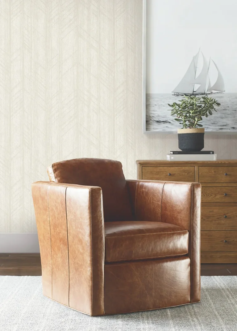 Ronald Redding Winthrop Geometric Wallpaper - Beige — Ảnh 4