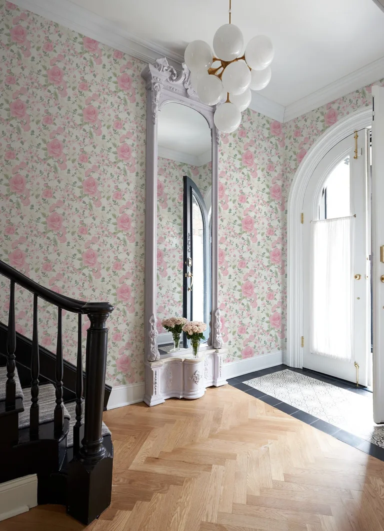 LoveShackFancy Sunset Harbor Rose Roses & White Flowers Wallpaper - Vida Rosa — Ảnh 3