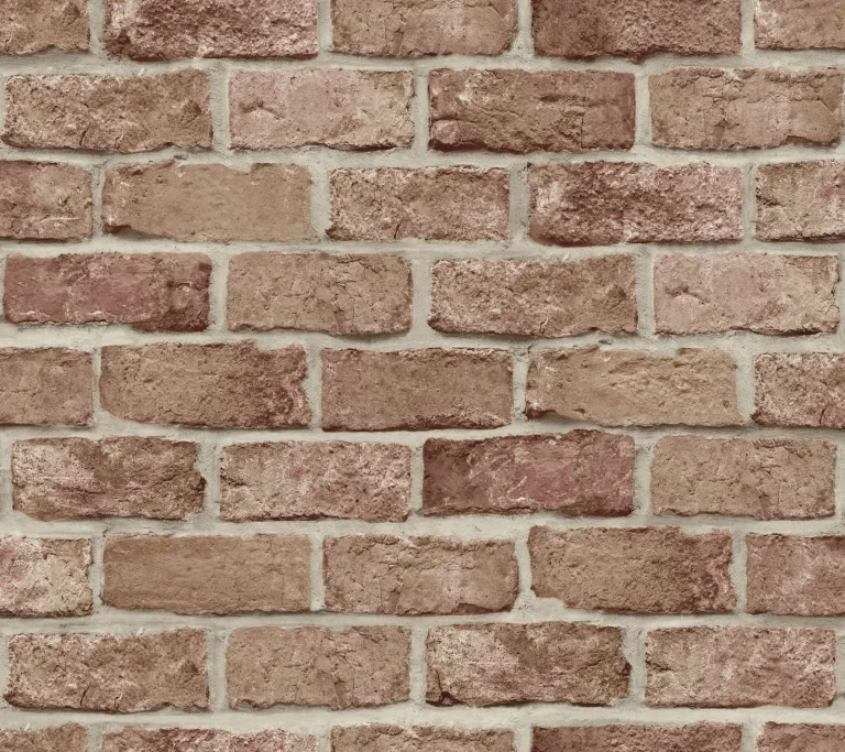 Stretcher Brick Peel and Stick Wallpaper - Red — Image 2