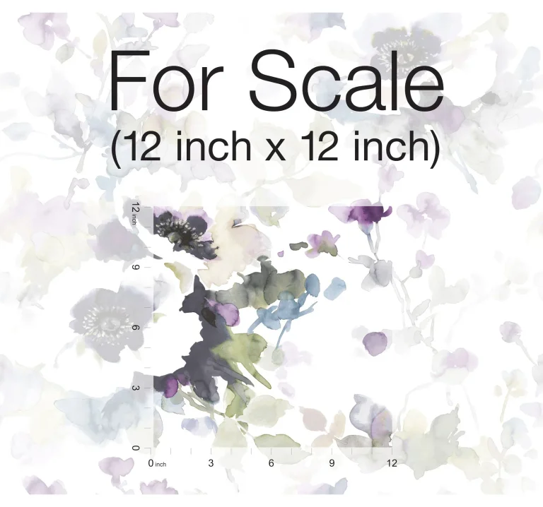 Garden Anemone Peel and Stick Wallpaper - Lilac/Green — Image 2