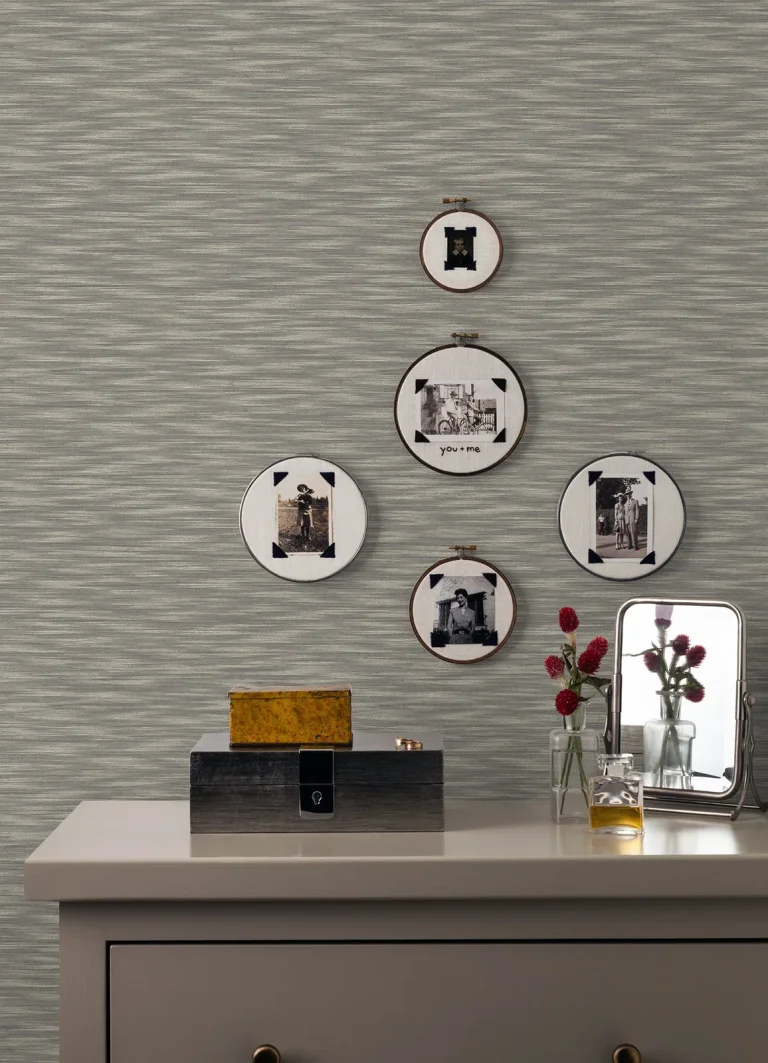 Benson Variegated Stripe Wallpaper - Brown — Ảnh 4